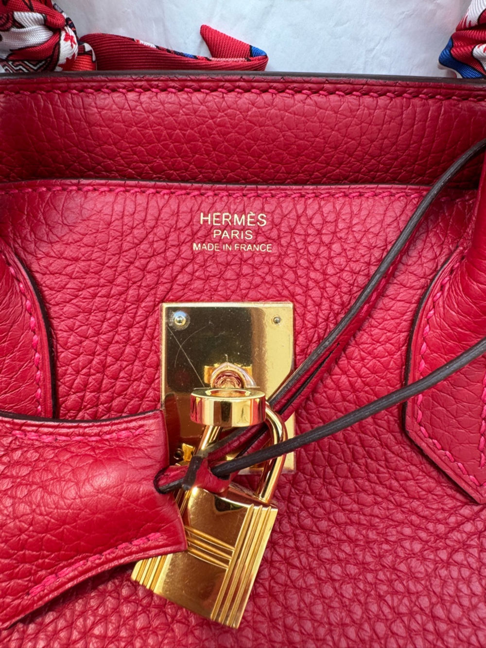 Hermès Red Birkin 30, Clemence - Picture 2 of 16